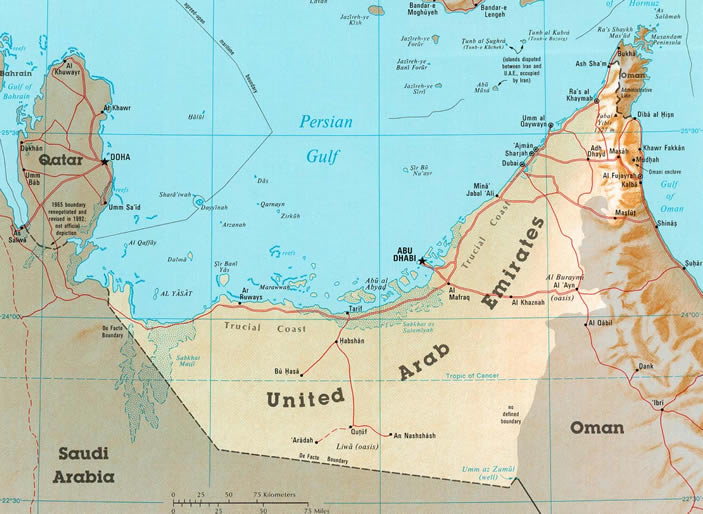 United Arab Emirates: Map
